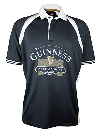 Guinness Black Made of More Rugby Jersey, Black, Medium - The Beer Connoisseur® Store