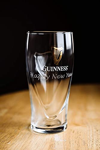 Guinness Custom Engraved Personalized Gravity Pint Beer Glass | Guinness Official Merchandise Boxed With Gift Box - The Beer Connoisseur® Store