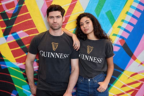 Guinness Distressed Trademark Label T-Shirt, X-Large, Black - The Beer Connoisseur® Store