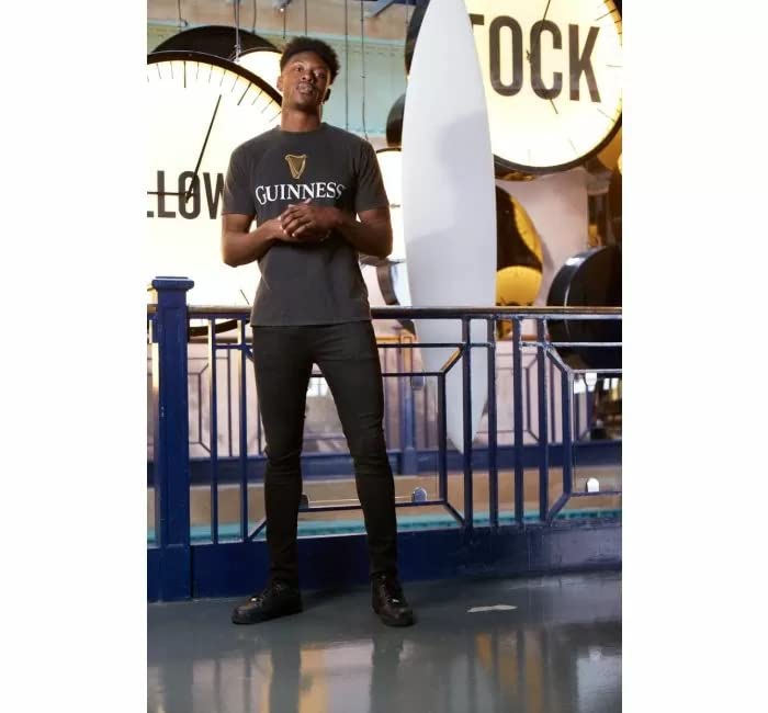 Guinness Distressed Trademark Label T-Shirt, X-Large, Black - The Beer Connoisseur® Store