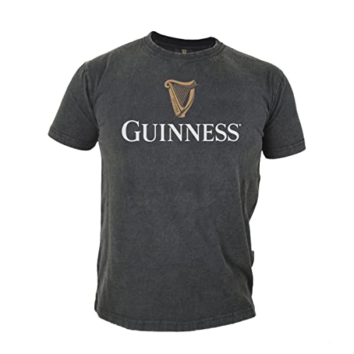 Guinness Distressed Trademark Label T-Shirt, X-Large, Black - The Beer Connoisseur® Store