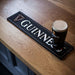 Guinness Gaelic Label Bar Mat - Non Slip Black PVC Rubber Drip Tray (White) | Guinness Official Merchandise No Spillage Bar Mat - The Beer Connoisseur® Store