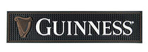 Guinness Gaelic Label Bar Mat - Non Slip Black PVC Rubber Drip Tray (White) | Guinness Official Merchandise No Spillage Bar Mat - The Beer Connoisseur® Store
