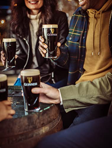 Guinness Gravity Official Beer Pint Glass | Large 20oz Pints Drinking Thick Beer Glasses | Guinness Beer 20 oz Glasses - The Beer Connoisseur® Store