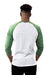 Guinness Green and Grey Heathered Vintage Baseball Tee, XX-Large - Cotton Polyester Raglan Style Long Sleeve T-Shirt - The Beer Connoisseur® Store