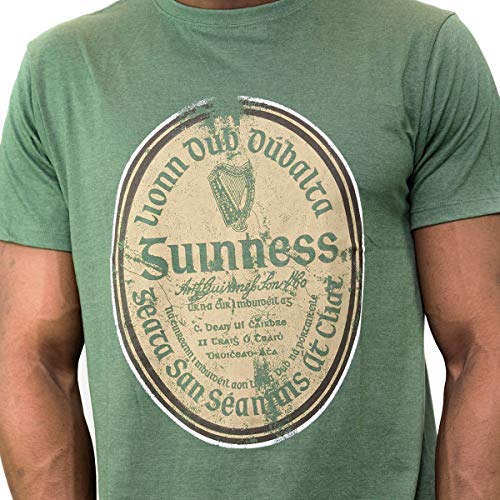 Guinness Green Gaelic Label Tee, Medium - The Beer Connoisseur® Store