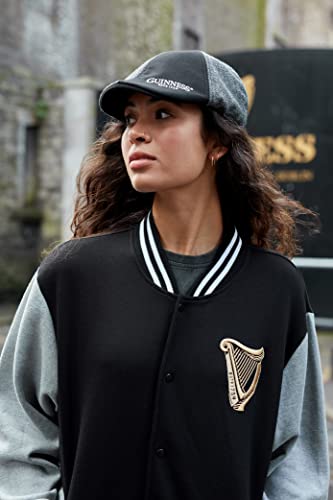 Guinness Grey and Black Panelled Ivy Cap with Embroidered Shamrock Logo (Large) - The Beer Connoisseur® Store