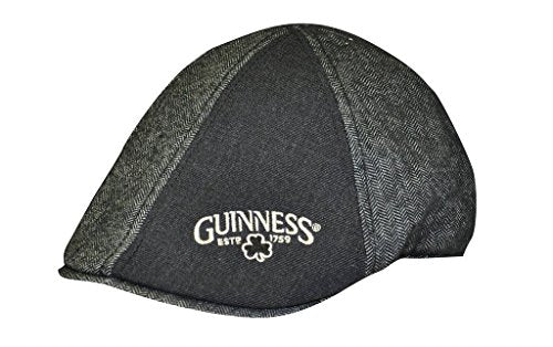 Guinness Grey and Black Panelled Ivy Cap with Embroidered Shamrock Logo (Large) - The Beer Connoisseur® Store