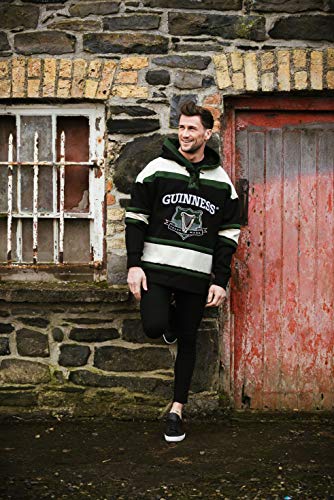 Guinness Hooded Ice Hockey Jerseys for Men | Soft-Cotton Irish Hockey Jersey | Perfect Hockey Hoodie for Everyday wear Green - The Beer Connoisseur® Store