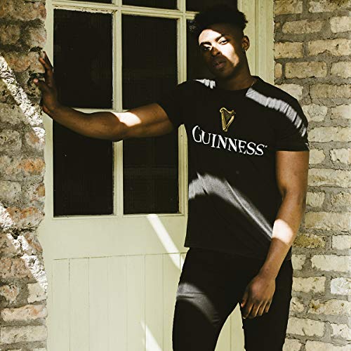 Guinness Navy Distressed Harp Logo Tee, X-Large - The Beer Connoisseur® Store
