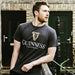 Guinness Navy Distressed Harp Logo Tee, X-Large - The Beer Connoisseur® Store