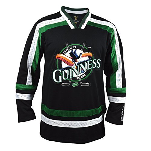 Guinness Official Merchandise Guinness Hockey Jersey Embroidered Polyester Athletic Shirt Branded Hockey Jersey - The Beer Connoisseur® Store