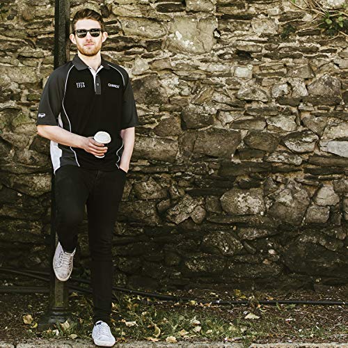 Guinness Official Merchandise Guinness Performance Signature Golf Shirt Polyester Paneled Sport Polo Shirt Black - The Beer Connoisseur® Store