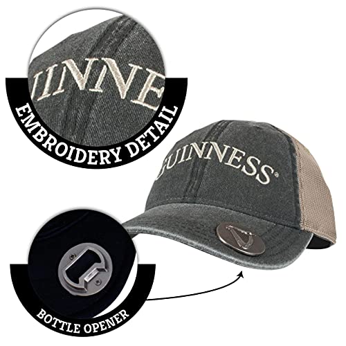 Guinness Olive Grey Adjustable Baseball Cap with Bottle Opener - The Beer Connoisseur® Store