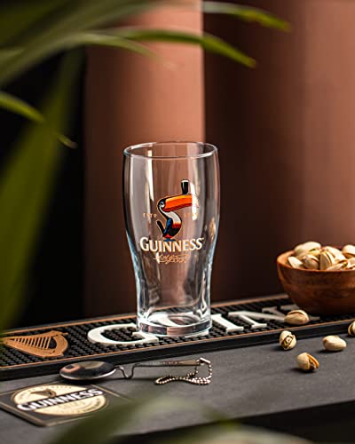 Guinness Toucan Pint Glass, Single Glass | 20oz Pints Drinking Cup | Thick Beer Glasses | Guinness Beer 20 oz Beer Can Glass - The Beer Connoisseur® Store