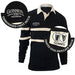 Guinness Traditional Black and Cream Longsleeve Rugby Jersey, Official Guinness Merchandise - The Beer Connoisseur® Store