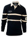 Guinness Traditional Black and Cream Longsleeve Rugby Jersey, Official Guinness Merchandise - The Beer Connoisseur® Store