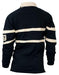 Guinness Traditional Black and Cream Longsleeve Rugby Jersey, Official Guinness Merchandise - The Beer Connoisseur® Store