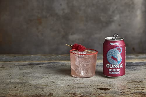 Gunna Craft Soda | Pink Punk Raspberry Lemonade | Unique Sparkling Lemonade| Natural | Refreshing | Soft Drink and Mixer | Real Raspberry and Lemon Flavor | 12 oz | 12 pack - The Beer Connoisseur® Store