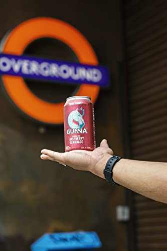 Gunna Craft Soda | Pink Punk Raspberry Lemonade | Unique Sparkling Lemonade| Natural | Refreshing | Soft Drink and Mixer | Real Raspberry and Lemon Flavor | 12 oz | 12 pack - The Beer Connoisseur® Store