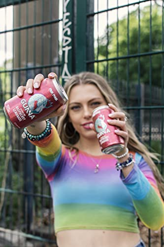 Gunna Craft Soda | Pink Punk Raspberry Lemonade | Unique Sparkling Lemonade| Natural | Refreshing | Soft Drink and Mixer | Real Raspberry and Lemon Flavor | 12 oz | 12 pack - The Beer Connoisseur® Store