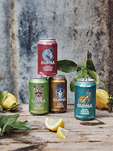 Gunna Craft Soda | Variety Pack | Unique Sparkling Lemonade | Natural | Refreshing | Soft Drink and Mixer | Real Flavor | 12 oz | 12 pack - The Beer Connoisseur® Store