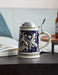 HAUCOZE Beer Stein Mug German Bavarian Drinking Stanley Drinking Mug with Lid for Man 0.6Liter - The Beer Connoisseur® Store