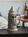 HAUCOZE Beer Stein Mug German Hunting Stanley Viking Tankard with Petwer Lid Birthday Gifts 0.6Liter - The Beer Connoisseur® Store