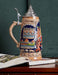 HAUCOZE Beer Stein Mug German Munich Bavarian Stanley Viking Tankard with Petwer Lid Birthday Gifts 1.0Liter - The Beer Connoisseur® Store