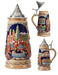 HAUCOZE Beer Stein Mug German Munich Bavarian Stanley Viking Tankard with Petwer Lid Birthday Gifts 1.0Liter - The Beer Connoisseur® Store