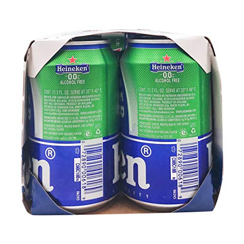 Heineken, Non Alcoholic 0.0 Lager, 6pk, 11.2 Fl Oz Cans - The Beer Connoisseur® Store