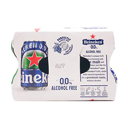 Heineken, Non Alcoholic 0.0 Lager, 6pk, 11.2 Fl Oz Cans - The Beer Connoisseur® Store