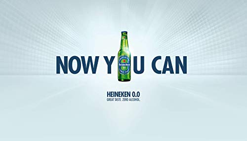 Heineken:Zero Non Alcohol Premium Lager Beer Taste Beverage 33cl (11oz) Pack of 6 - The Beer Connoisseur® Store