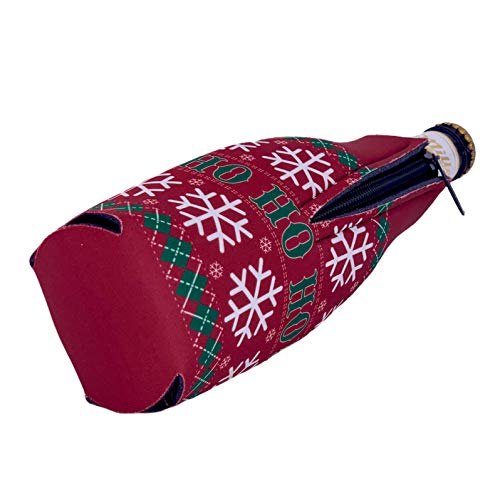 Ho Ho Ho Pattern Christmas Sweater Beer Bottle Coolie - The Beer Connoisseur® Store