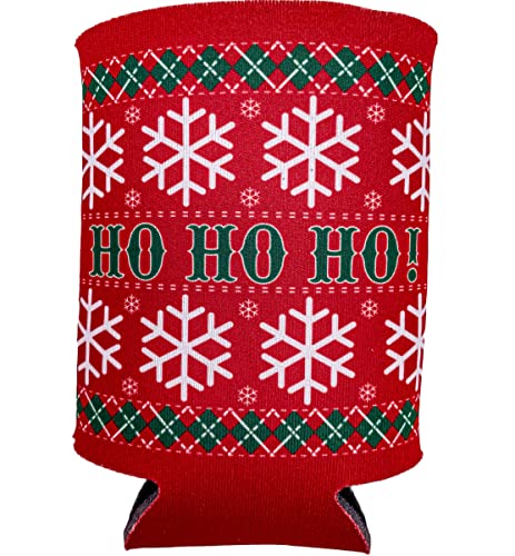 Ho Ho Ho Pattern Christmas Sweater Collapsible Can Coolie - The Beer Connoisseur® Store