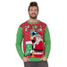 Holiday Cheers! Santa with Beer Holder Socks Adult Ugly Christmas Sweater (Large) Red - The Beer Connoisseur® Store