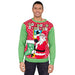 Holiday Cheers! Santa with Beer Holder Socks Adult Ugly Christmas Sweater (Large) Red - The Beer Connoisseur® Store