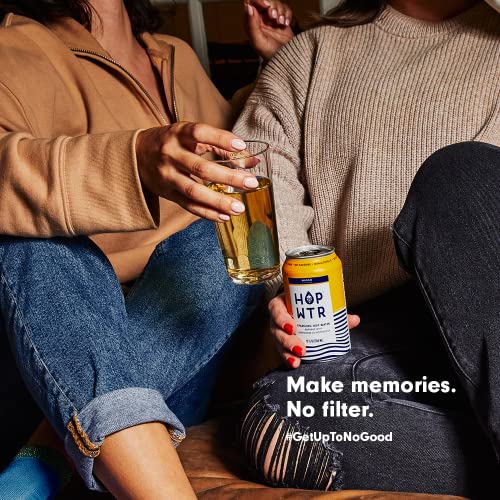 HOP WTR - Sparkling Hop Water - Mango - (12 Pack) - NA Beer, No Calories or Sugar, Low Carb, With Adaptogens and Nootropics for Added Benefits (12 oz Cans) - The Beer Connoisseur® Store