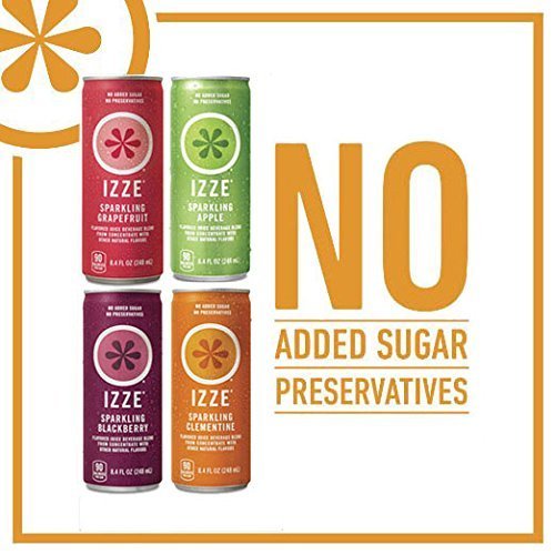 IZZE Sparkling Juice, 4 Flavor Variety Pack, 8.4 Fl Oz (24 Count) - The Beer Connoisseur® Store