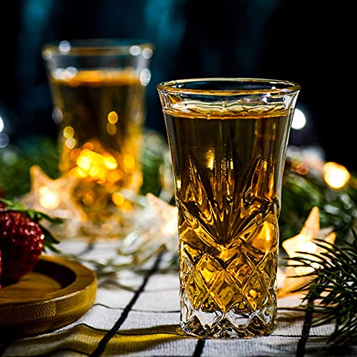 JAIEF Tequila Glasses Heavy Base Shot Glass Cordial Glasses 2 OZ (Set of 6) - The Beer Connoisseur® Store