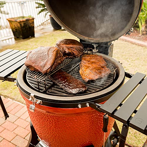 Kamado Joe KJ15041021 Big Joe III 24-inch Charcoal Grill with Cart and Side Shelves, Blaze Red - The Beer Connoisseur® Store