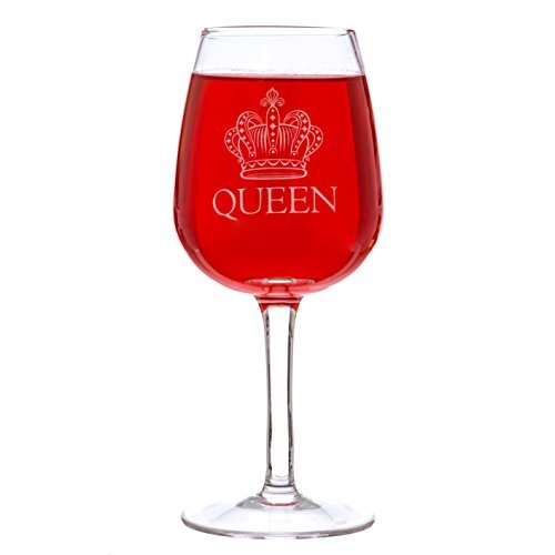 King Beer & Queen Wine Glass Set | Beautiful Gift for Newlyweds, Engagements, Anniversaries, Weddings, Parents, Couples, Christmas - Novelty Drinking Glassware (King Beer & Queen Wine Glass Set) - The Beer Connoisseur® Store