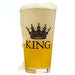 King Beer & Queen Wine Glass Set | Beautiful Gift for Newlyweds, Engagements, Anniversaries, Weddings, Parents, Couples, Christmas - Novelty Drinking Glassware (King Beer & Queen Wine Glass Set) - The Beer Connoisseur® Store