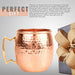 Kitchen Science [Gift Set] Moscow Mule Copper Mugs Set of 8 (16oz) w/ Straws & Jigger | 100% Pure Copper Cups, Tarnish-Resistant Food Grade Lacquered Finish, Ergonomic Handle (No Rivet) w/ Solid Grip - The Beer Connoisseur® Store