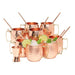 Kitchen Science [Gift Set] Moscow Mule Copper Mugs Set of 8 (16oz) w/ Straws & Jigger | 100% Pure Copper Cups, Tarnish-Resistant Food Grade Lacquered Finish, Ergonomic Handle (No Rivet) w/ Solid Grip - The Beer Connoisseur® Store