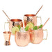 Kitchen Science Moscow Mule Copper Mugs Set of 4 (16oz) w/ 4 Straws & 1 Jigger | 100% Pure Copper Cups, Tarnish-Resistant, Ergonomic Handle (No Rivet) w/ Solid Grip (1 - Set of 4) - The Beer Connoisseur® Store