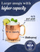 Kitchen Science Moscow Mule Mugs, Stainless Steel Lined Copper Moscow Mule Cups Set of 6 (18oz) | Stainless Steel Mug w/ New Thumb Rest | Tarnish-Resistant Steel Interior (2 - Set of 6) - The Beer Connoisseur® Store