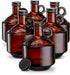 KooK Amber Glass Bottles, Growlers, with Black Plastisol Lined Lids, Beer, Soda, Cider, Kombucha, Set of 6, 32oz, - The Beer Connoisseur® Store