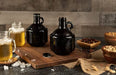 KooK Amber Glass Bottles, Growlers, with Black Plastisol Lined Lids, Beer, Soda, Cider, Kombucha, Set of 6, 32oz, - The Beer Connoisseur® Store