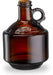 KooK Amber Glass Bottles, Growlers, with Black Plastisol Lined Lids, Beer, Soda, Cider, Kombucha, Set of 6, 32oz, - The Beer Connoisseur® Store